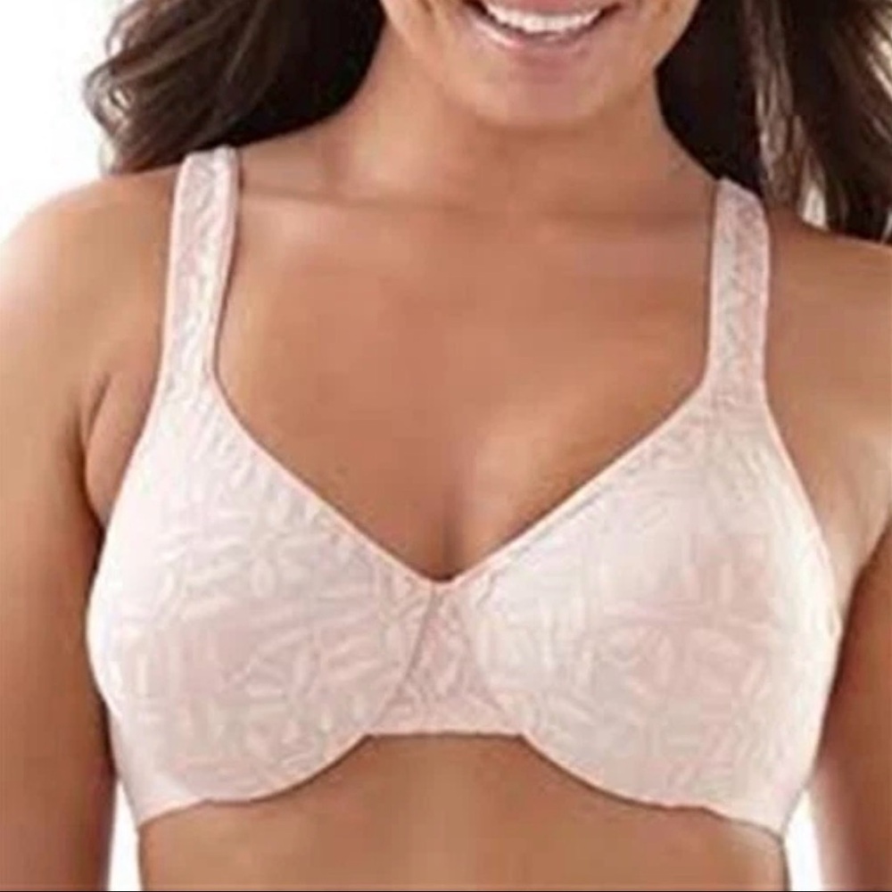 Olga Women's Sheer Leaves Minimizer Bra Sz 40DD